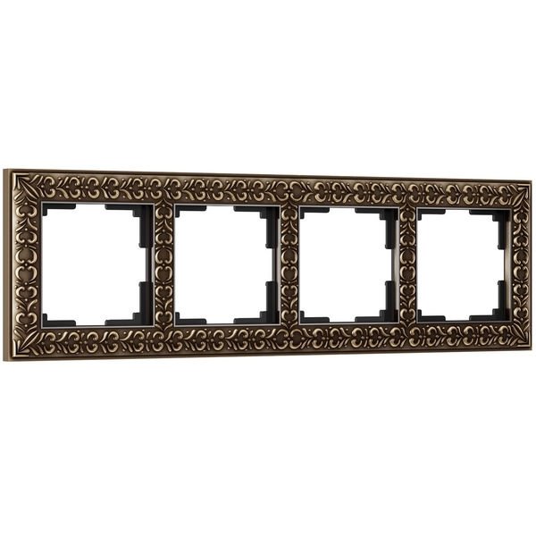 

Рамка на 4 поста (бронза) (a050939) Werkel Antik бронза W0041512, Antik бронза W0041512