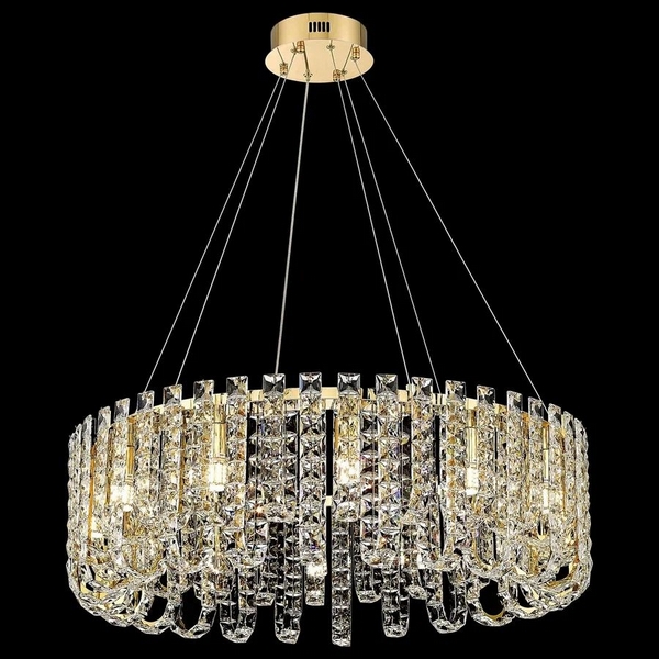 Изображение товара Подвесная люстра Wertmark Cheryl WE101.12.303 модерн хрусталь золото регулируемая