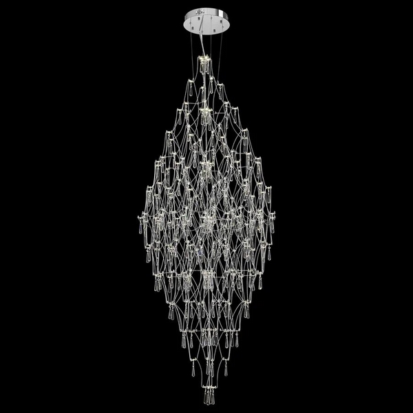 Изображение товара Подвесная светодиодная люстра Wertmark Felicity 80 см хром с хрусталем IP20