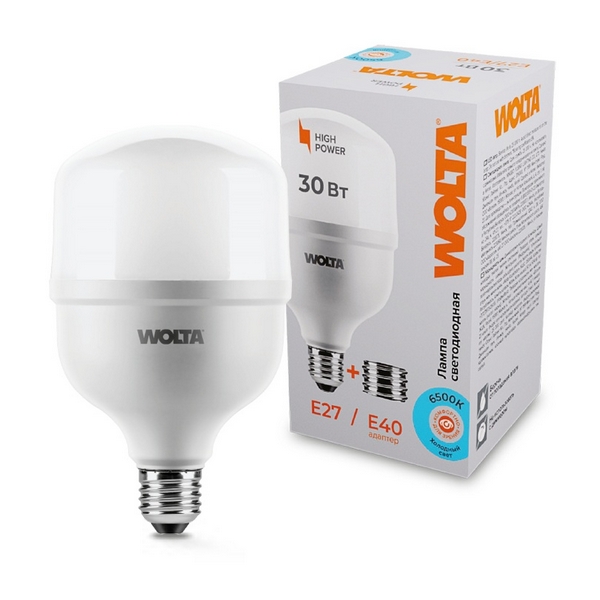 

Светодиодная лампа 30Вт 6500К Е27/Е40 Wolta 25WHP30E27/40, 25WHP30E27/40