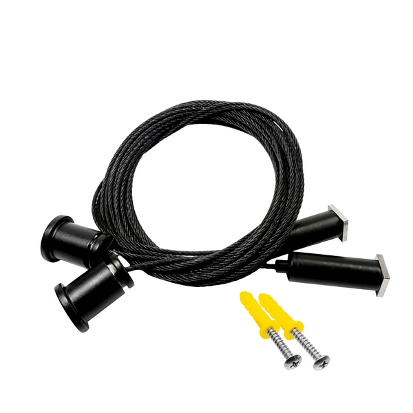 

Комплект 2-х метровых тросовых подвесов Wolta КПТ01-2-Ч черный, КПТ01-2-Ч