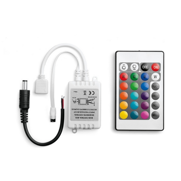 

Контроллер Wolta WLC-CP/03 с пультом мини для светодиодной ленты RGB разъем питания DC Jack "ПАПА" 3-pin 12В, WLC-CP/03