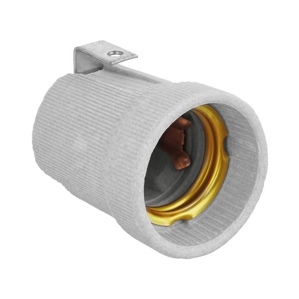 

Патрон Wolta WLH-002 E27 с держателем, керамический, белый, Wlh WLH-002
