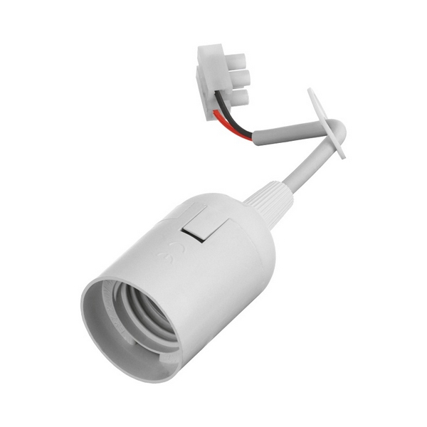 

Подвесной патрон Wolta WLH-003 E27 с клеммной колодкой пластиковый, белый, Wlh WLH-003