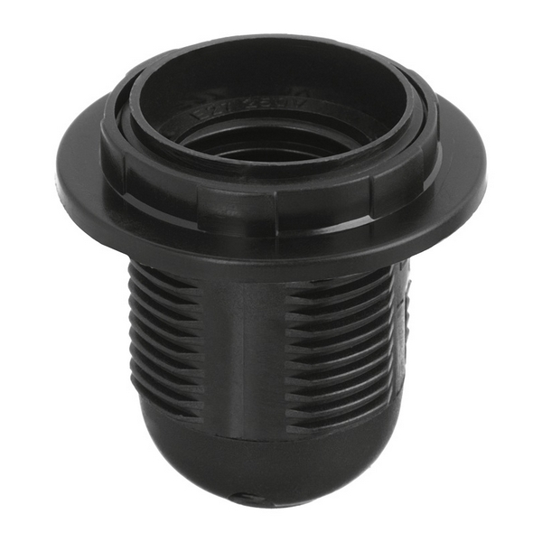 

Патрон Wolta WLH-008 E27 с кольцом, пластиковый, черный, Wlh WLH-008