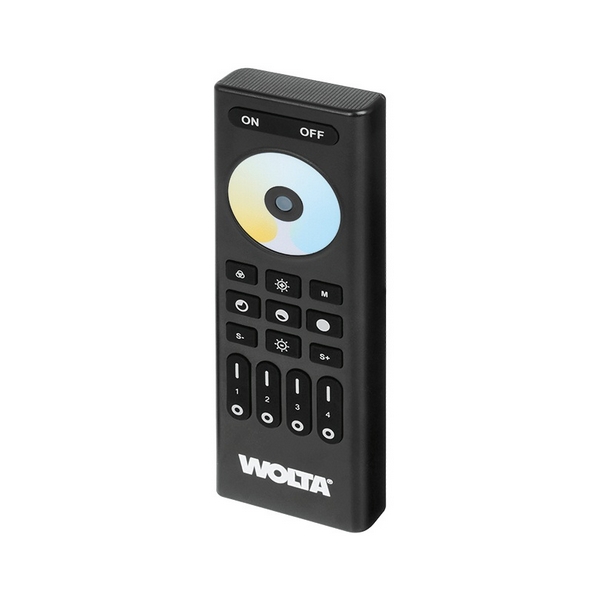

Пульт Wolta SMART WRC-03/BK для лент MONO, CCT, 4 зоны IP20 2,4ГГц черный, WRC-03/BK