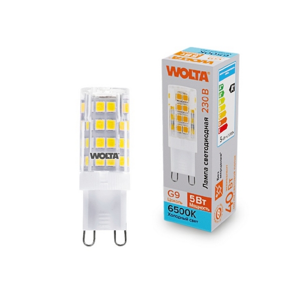 

Светодиодная лампа 5Вт 6500K G9 Wolta WSTD-JCD-5W6KG9-C, WSTD-JCD-5W6KG9-C