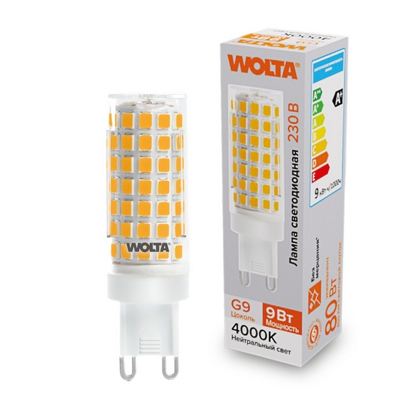 

Светодиодная лампа 9Вт 4000K G9 Wolta WSTD-JCD-9W4KG9-C, WSTD-JCD-9W4KG9-C