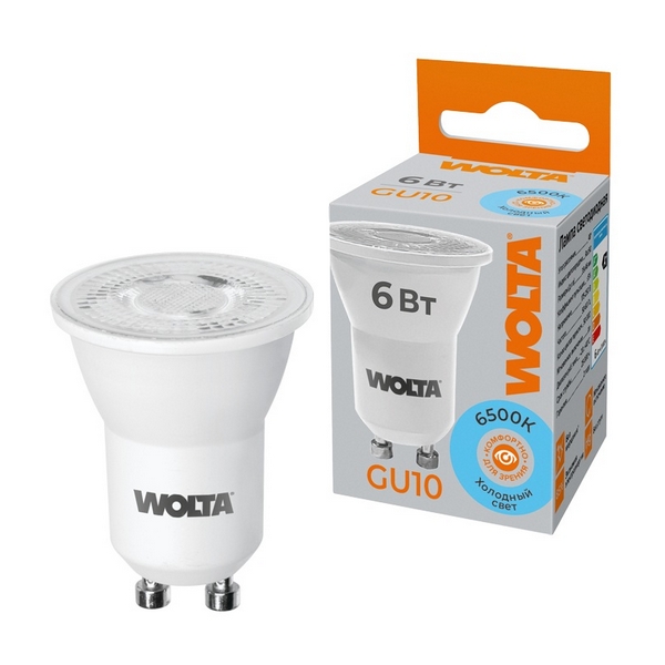 

Светодиодная лампа MR11 6Вт 6500K GU10 Wolta WSTD-JCDR-MR11-6W6KGU10-L, WSTD-JCDR-MR11-6W6KGU10-L