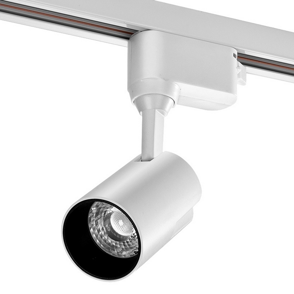 

Трековый светодиодный светильник однофазный Wolta WTL-15W/01W 220V 15Вт 4000К IP40 белый, WTL-15W/01W