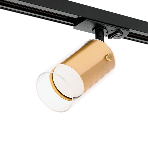 

Трековый светильник однофазный Wolta WTL-GU10/07G под лампу GU10 Золотой ORO, Золото, Wtl-Gu10 WTL-GU10/07G