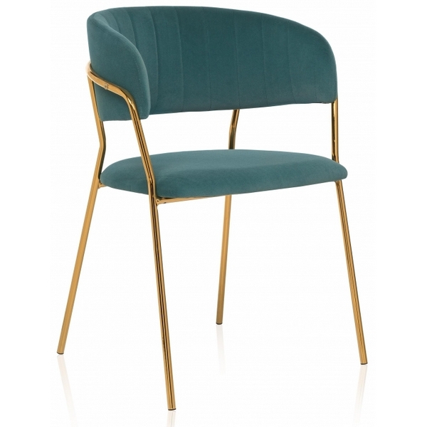 

Стул Woodville на металлокаркасе Kamelia green / gold 11778, Kamelia 11778