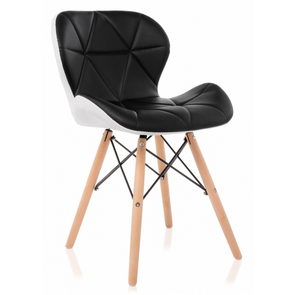 

Деревянный стул Woodville PC-027 black / white 11795, Черный, PC-027 11795