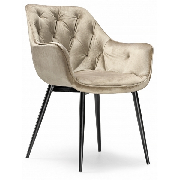 

Стул на металлокаркасе Remo champagne / black 11951 Woodville, Remo 11951