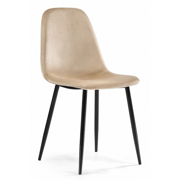 

Стул Woodville на металлокаркасе Lilu dark beige / black 15121, Lilu 15121