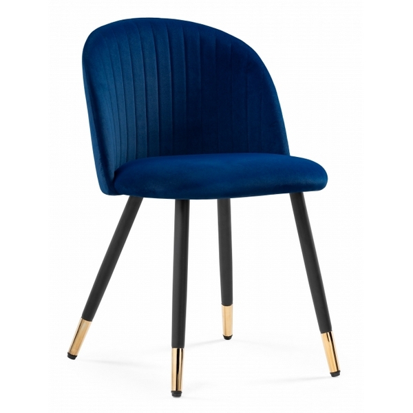 

Стул Woodville на металлокаркасе Gabi dark blue / black / gold 15349, Синий, Gabi 15349