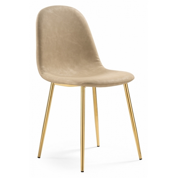 

Стул Woodville на металлокаркасе Lilu 1 beige / gold 15372, Lilu 15372