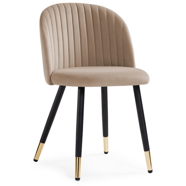 

Стул Woodville на металлокаркасе Gabi dark beige / black / gold 15380, Бежевый, Gabi 15380