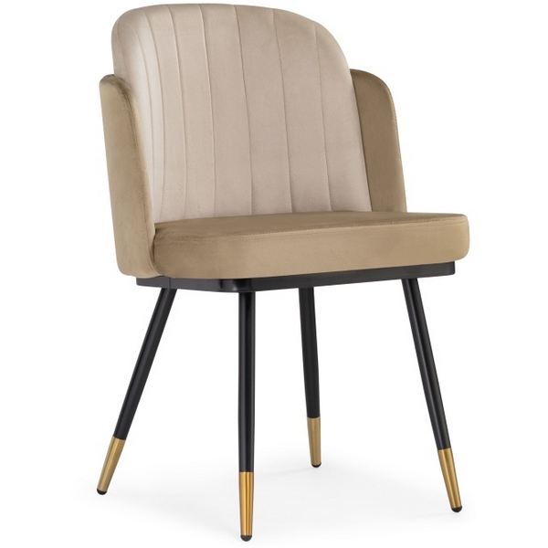 

Стул Woodville на металлокаркасе Penelopa beige / light beige / black / gold 15416, Penelopa 15416