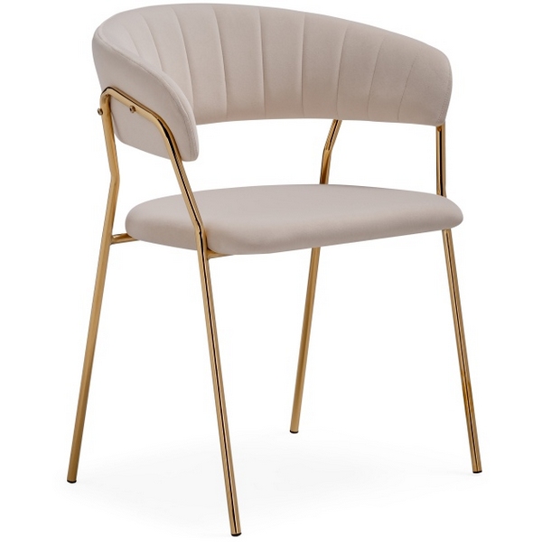 

Стул Woodville на металлокаркасе Kamelia 1 beige / gold 15469, Kamelia 15469