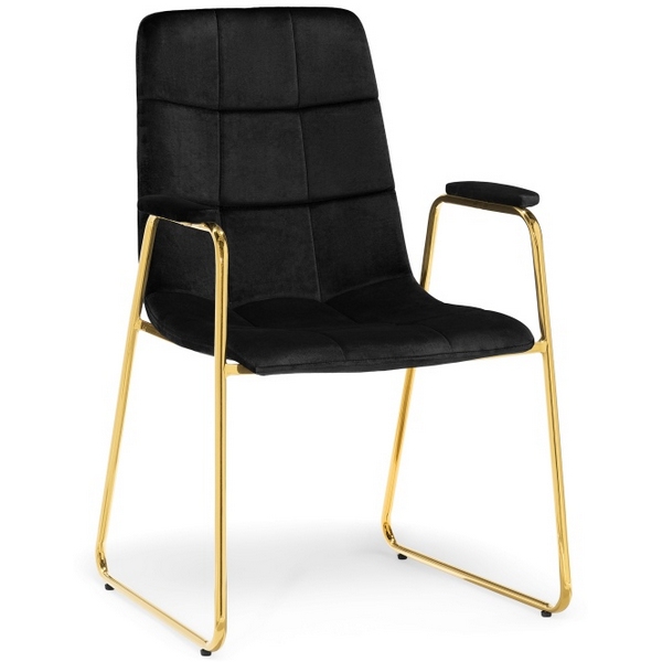 

Стул Woodville на металлокаркасе Lana black / gold 15544, Lana 15544
