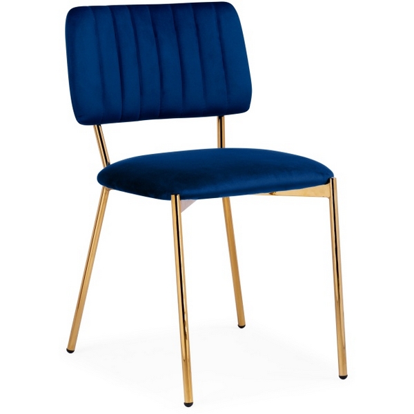 

Стул Woodville на металлокаркасе Armond dark blue / gold 15651, Armond 15651