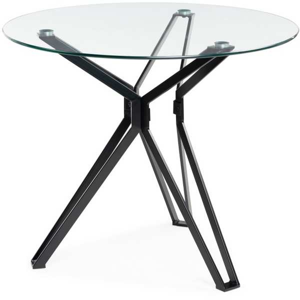 

Стеклянный стол Woodville Roko 90 black 15668, Roko 15668