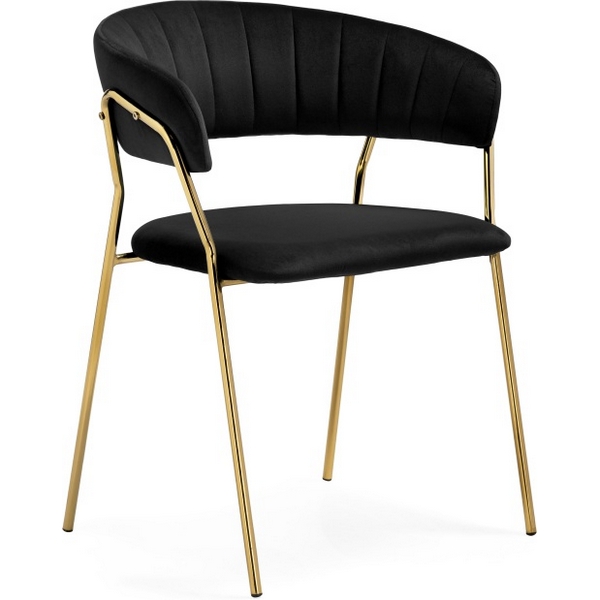 

Стул на металлокаркасе Woodville Kamelia 1 black / gold, Kamelia 15718