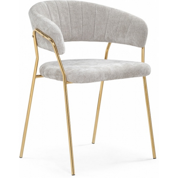 

Стул на металлокаркасе Kamelia 1 (Kamelia 1 light gray fabric / gold) Woodville арт.15757, Kamelia 15757