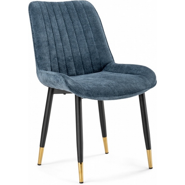 

Стул на металлокаркасе Woodville Seda 1 blue / black / gold, Джульетта 15774