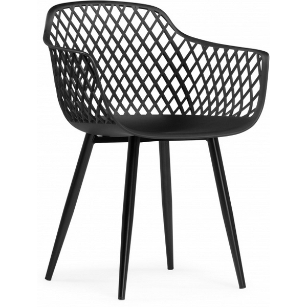 

Пластиковый стул Woodville Rikon black / wood арт.15827, 15827