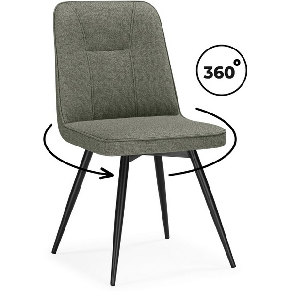 

Обеденный стул Woodville Texas (Металл, Рогожка/Черный) арт.15890, Texas 15890