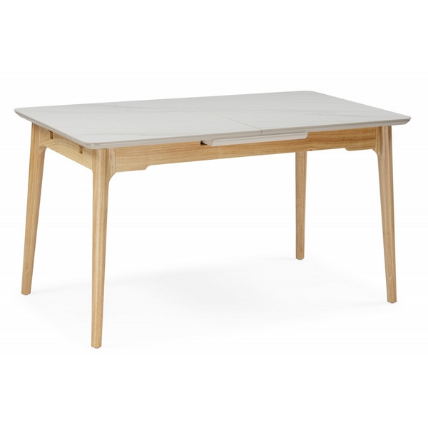 

Кухонный стол Woodville Halmar 140(180)x80 белый спеченный камень / светлое дерево, 15919