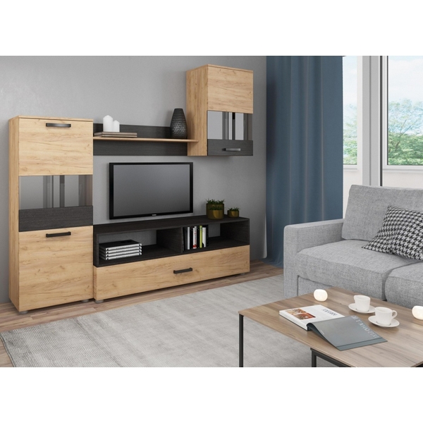 

Стенка Woodville Алваро дуб золотой / венге арт.398917, 398917
