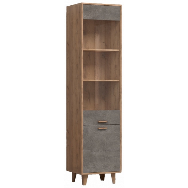 

Шкафы Woodville Эго ПС-1 на ножках дуб крафт золотой / камень темный, Эго 458375