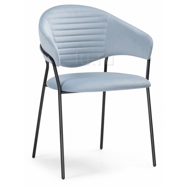 

Стул Woodville на металлокаркасе Рансол голубой /черный глянец 483863, Рансол 483863