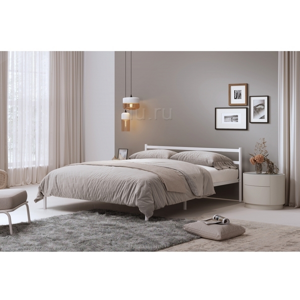 

Полутораспальная кровать Woodville Фади 120х200 белая 491585, Фади 491585
