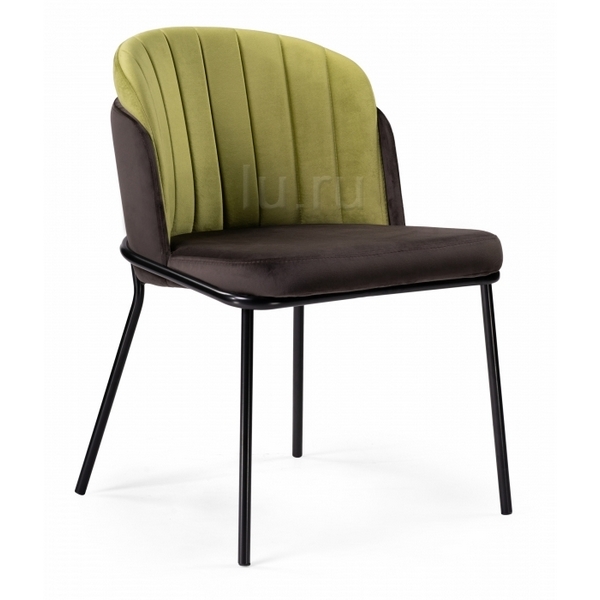 

Стул Woodville на металлокаркасе Сиолим темно-коричневый / оливковый / черный глянец 494471, Сиолим 494471