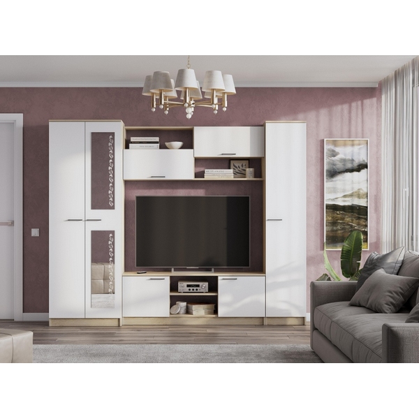 

Готовая гостиная Woodville Lucius дуб сонома / белый 499612, Lucius 499612