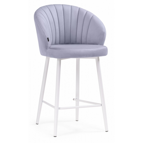 

Полубарный стул Woodville Бэнбу velutto 49 / белый 499986, Серый, Полубарный 499986