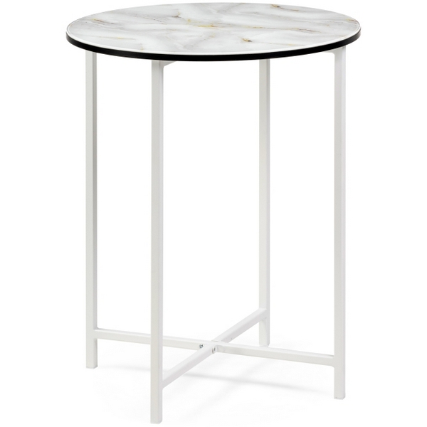 

Журнальный стол стекло мрамор золото / белый Woodville Манеттия 507422, Манеттия 507422