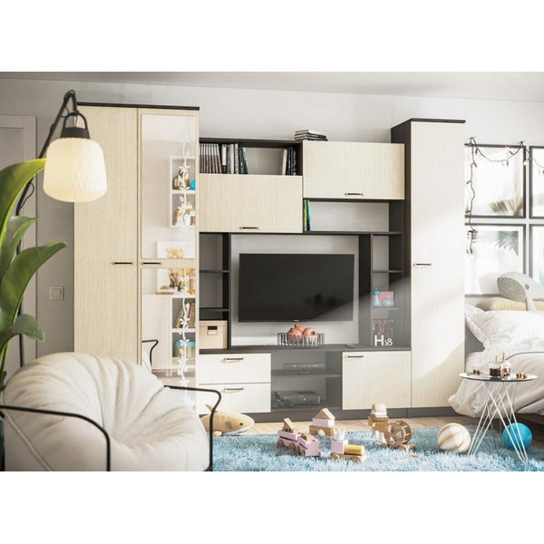 

Готовая гостиная Woodville Артизан-11 венге / дуб белфорд 508408, Марта-11 508408