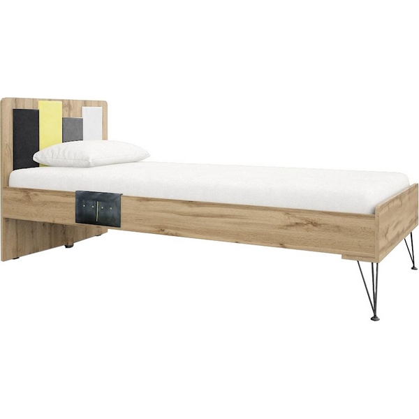 

Односпальная кровать Woodville Нобира 90х200 дуб ирландский 515115, Нобира 515115