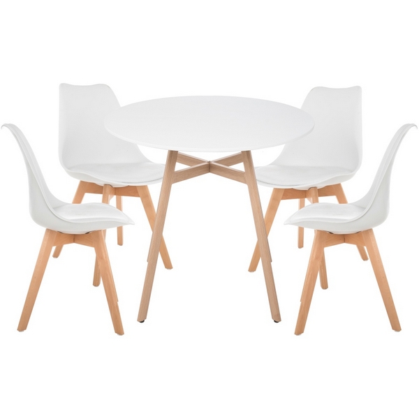 

Обеденная группа Woodville Номиа 80 white / wood 527487, Номиа 527487