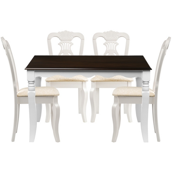 

Обеденная группа Woodville Нивре butter white / white / oak 528267, Нивре 528267