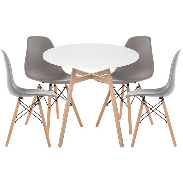 

Обеденная группа Woodville Гуанора 90 gray / white / wood 532550, Гуанора 532550