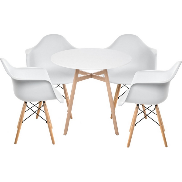 

Стол кухонный Woodville Гвин white / wood, Валета 532552