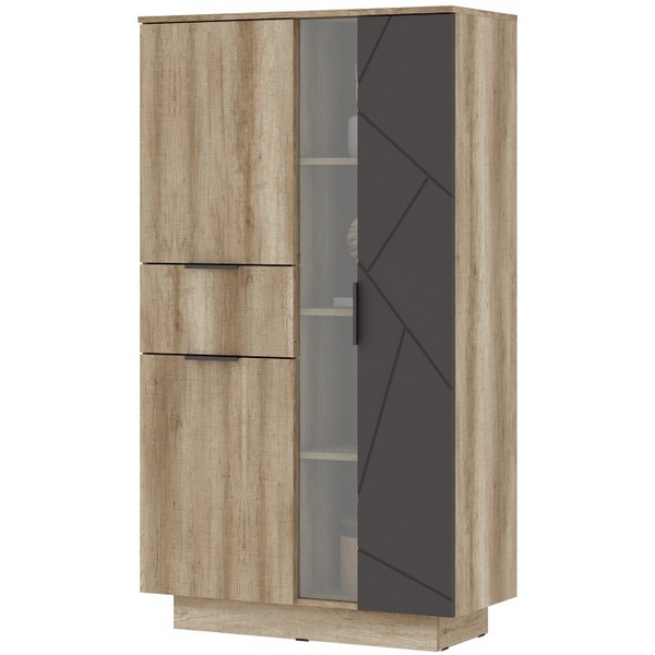 

Витрина Woodville Диамо ШК 02 софт графит / дуб каньон 546015, Диамо 546015