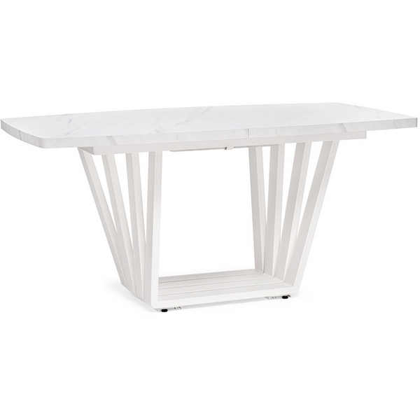 

Стол на тумбе Woodville Эудес мрамор леванто белый / белый 551077, Эудес 551077