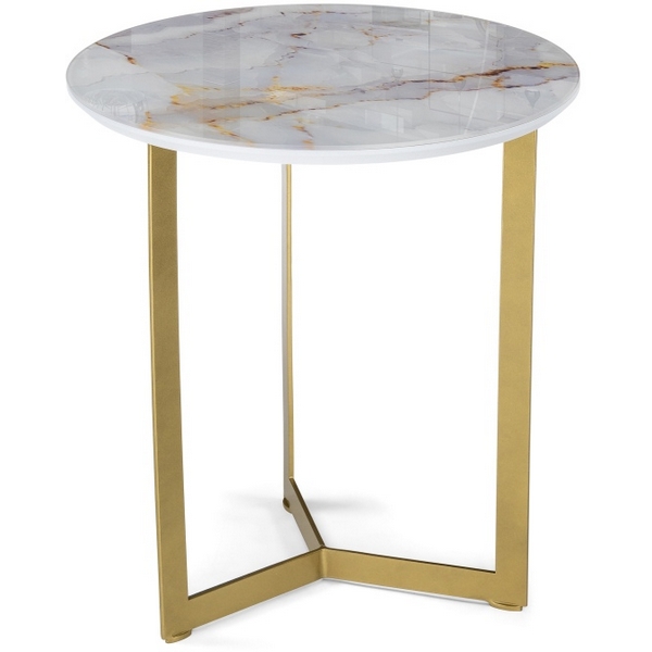 

Журнальный столик Woodville Роб D-450 золото 553555 (круглая столешница), Белый мрамор, Роб 553555